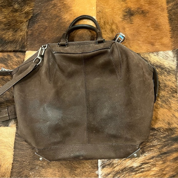 Alexander Wang Dark Brown Nubuck Leather Emile Satchel - Picture 5 of 10